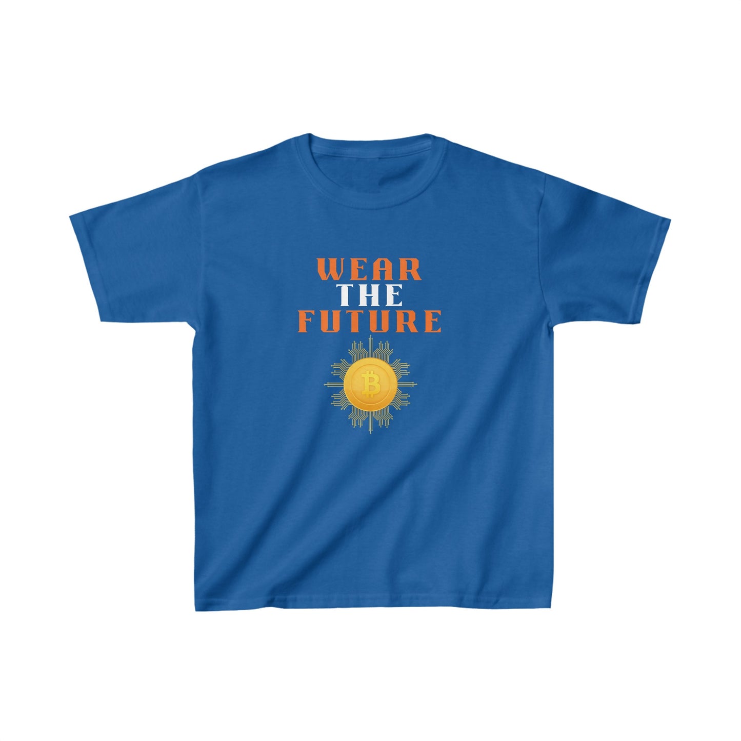 WEARWEAR THE FUTURE 
This all-purpose tee is perfect for everyday wear, made with premium materials like 100% US cotton and subtle polyester for a versatile balance. Reinforced shouldeKids clothesPrintifyBlock Style Co