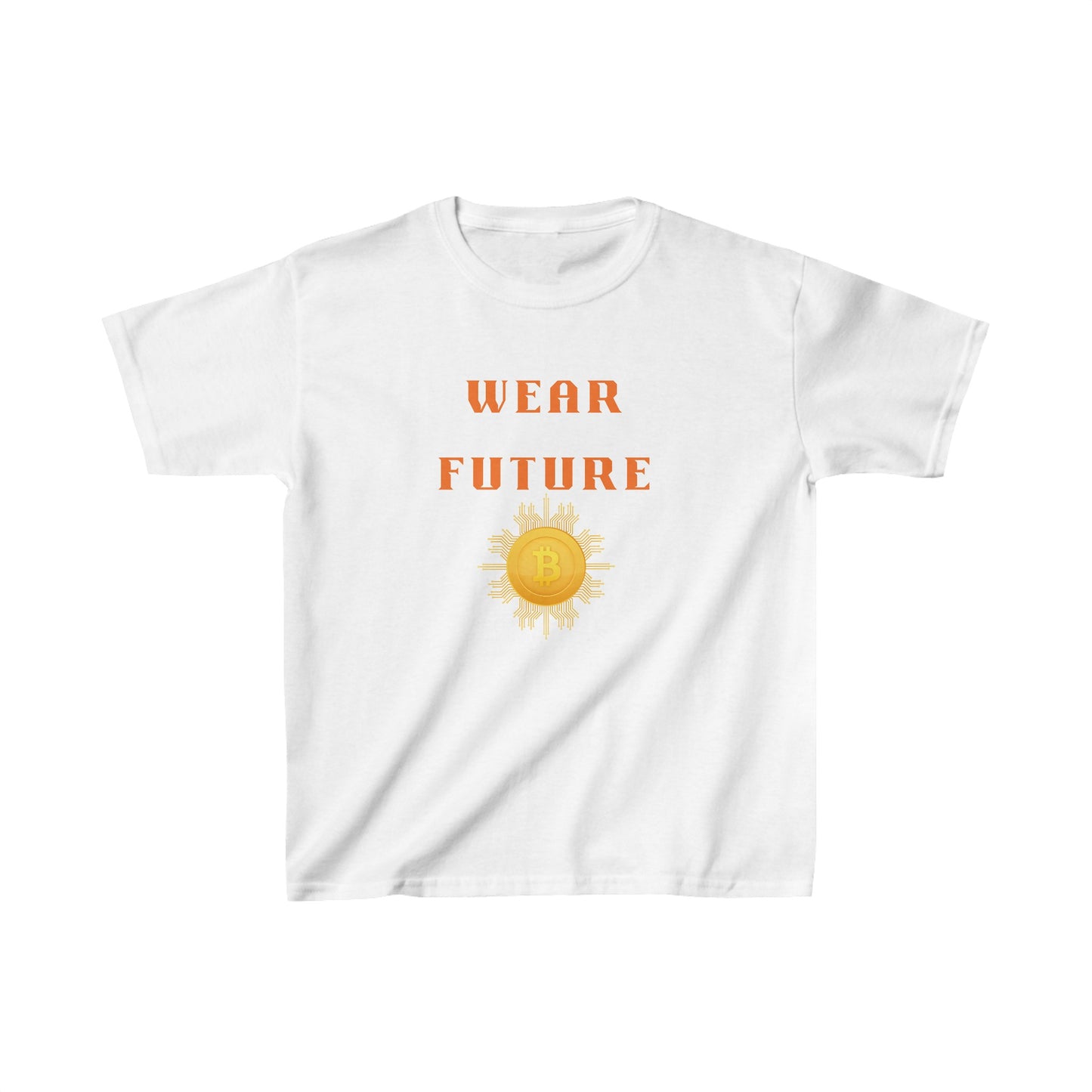 WEARWEAR THE FUTURE 
This all-purpose tee is perfect for everyday wear, made with premium materials like 100% US cotton and subtle polyester for a versatile balance. Reinforced shouldeKids clothesPrintifyBlock Style Co