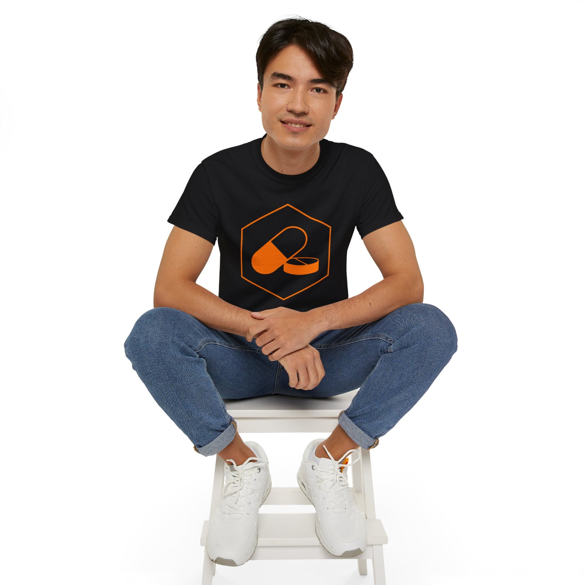 Orange PilledOrange Pilled 
Take a leap of faith with this ultra cotton unisex tee from Orange Pilled. With quality cotton construction, bold designs are guaranteed to shine. Perfectly tappedT-ShirtPrintifyBlock Style Co