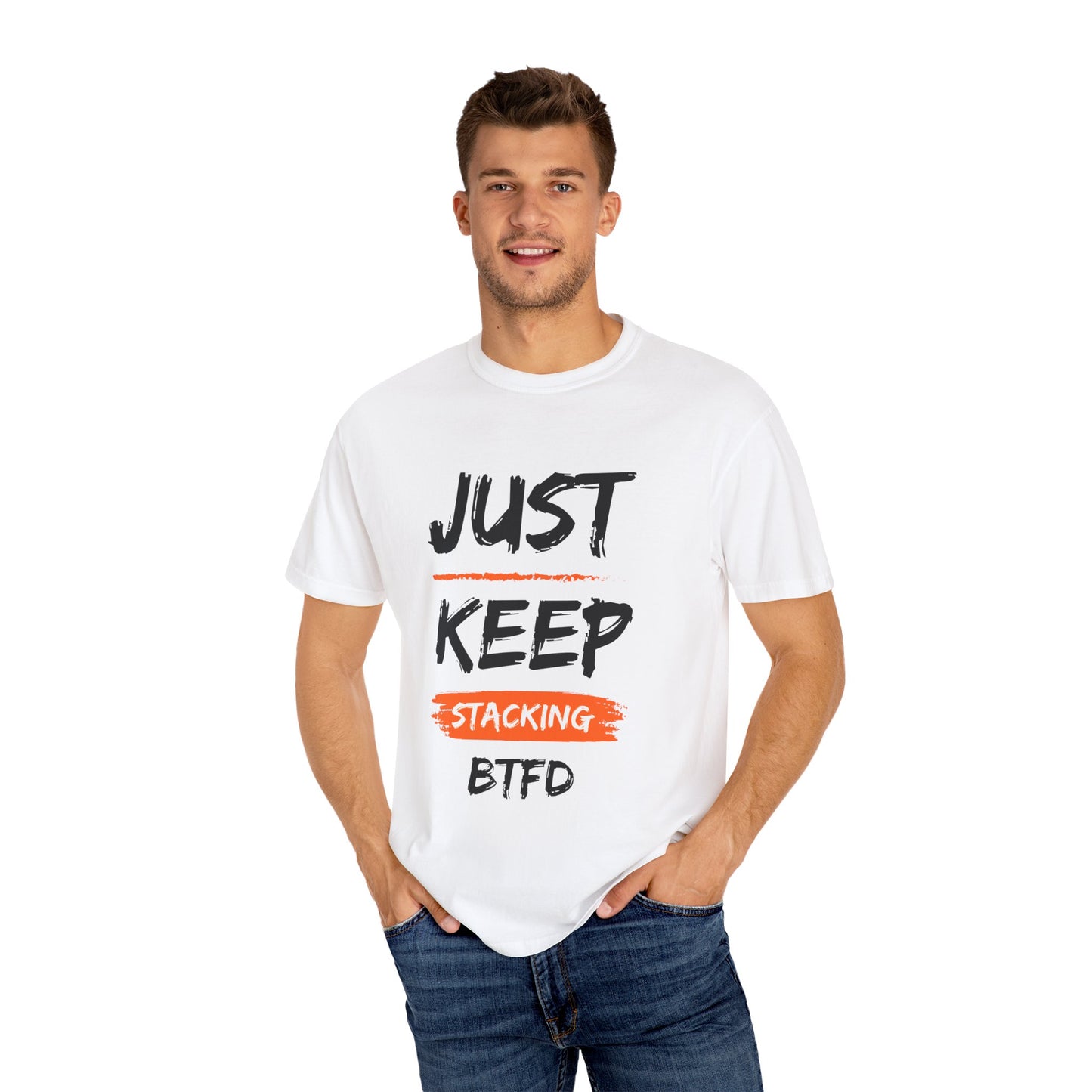 Blijf BTFD Bitcoin Unisex stapelen