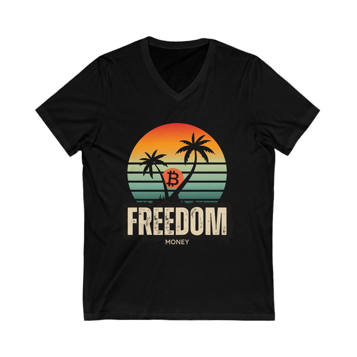 Freedom Money BitcoinWomen's Freedom Money Bitcoin 
This stylish and comfortable jersey tee is perfect for both men and women, with a high quality print that will make it an instant wardrobe favorite. The 4.2 oz/yd²V-neckPrintifyBlock Style Co