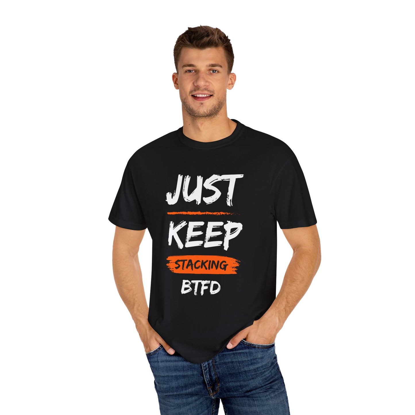 Blijf BTFD Bitcoin Unisex stapelen