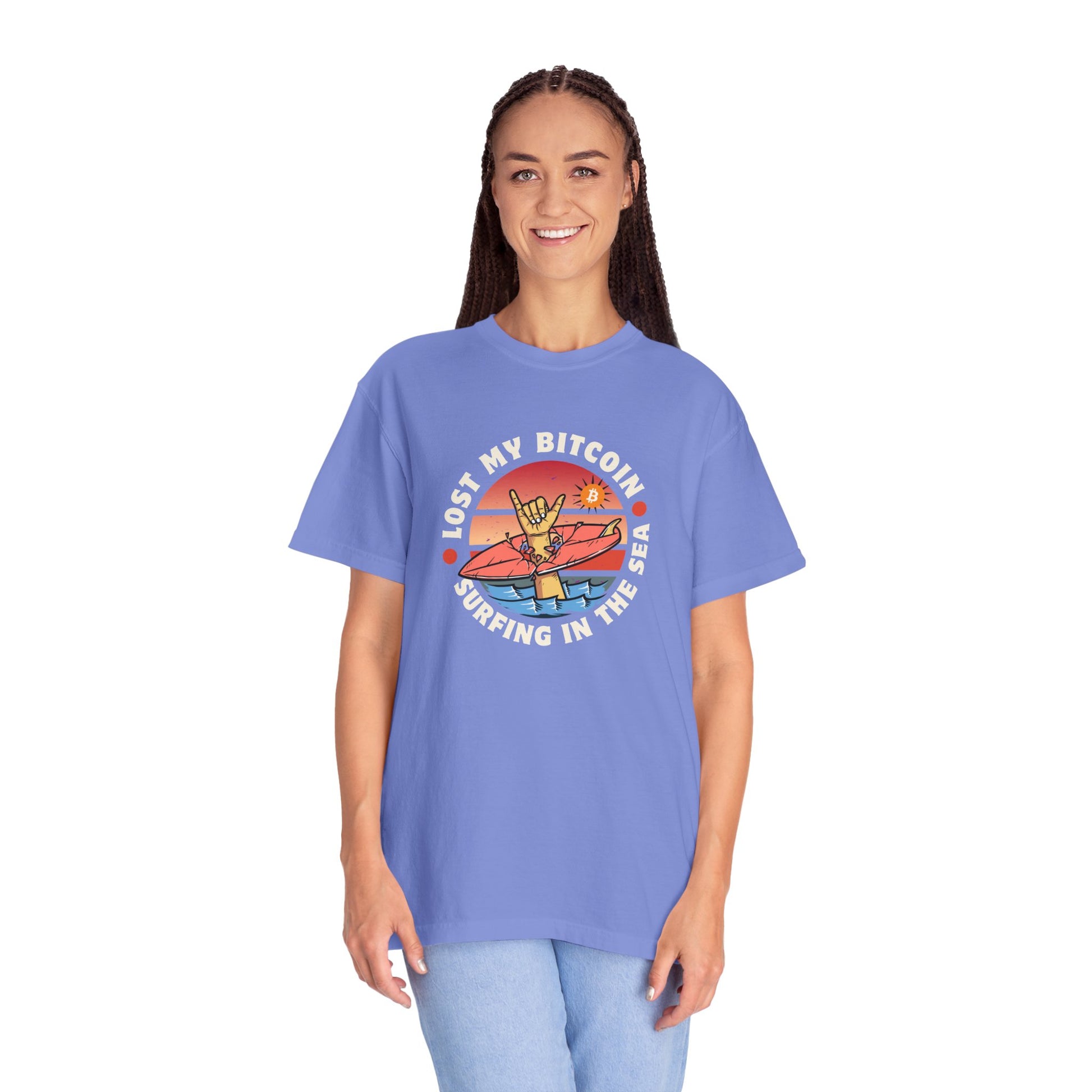 Lost BitcoinLost Bitcoin at Sea 
Introducing the "Comfort Colors 1717" garment-dyed t-shirt from Comfort Colors! Customize it to your heart's content with its 100% ring-spun cotton fabric. The sofT-ShirtPrintifyBlock Style Co