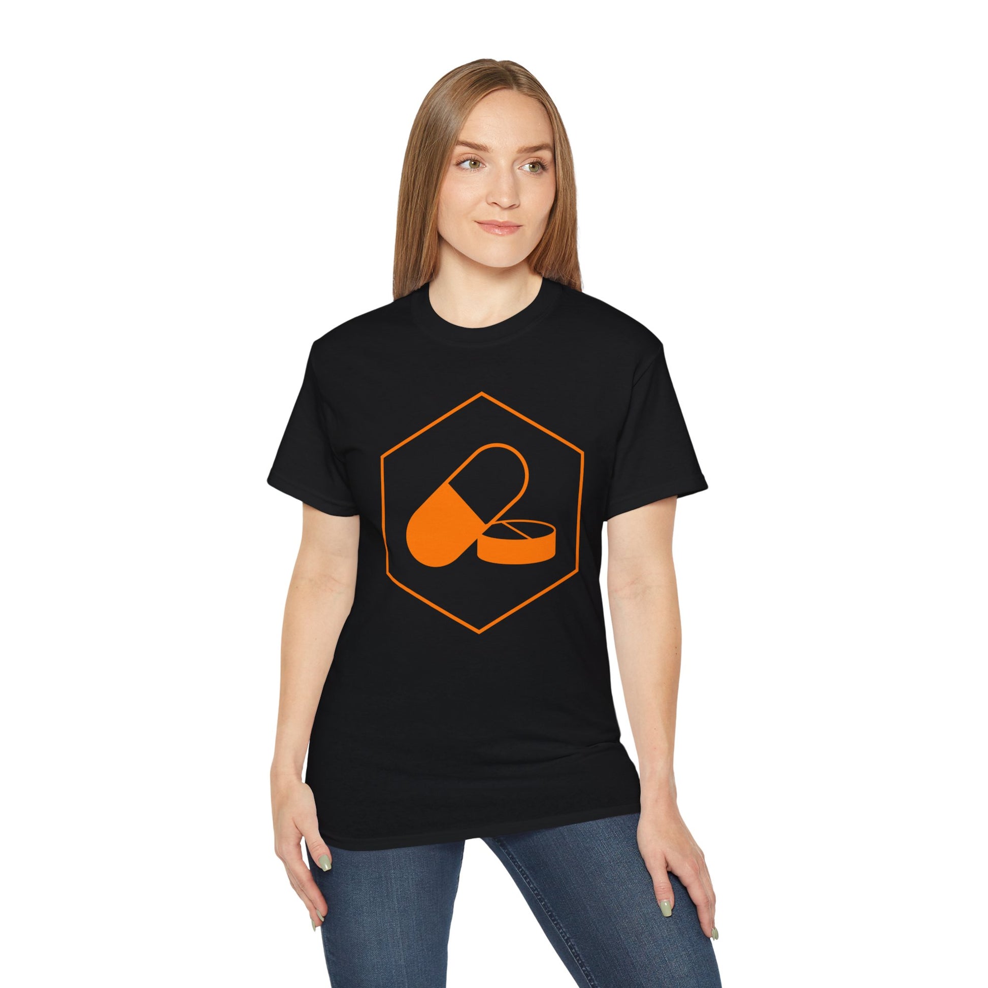 Orange PilledOrange Pilled 
Take a leap of faith with this ultra cotton unisex tee from Orange Pilled. With quality cotton construction, bold designs are guaranteed to shine. Perfectly tappedT-ShirtPrintifyBlock Style Co