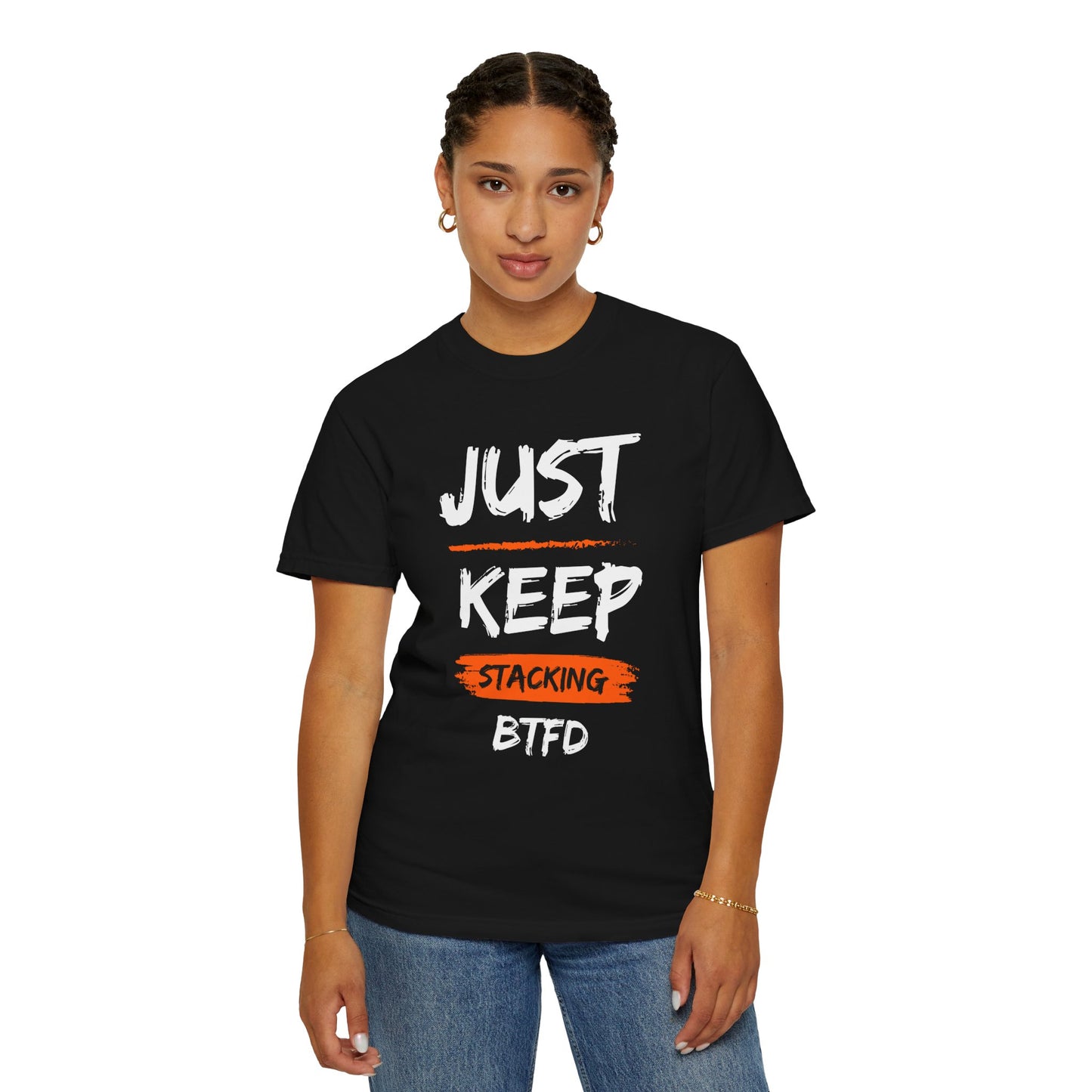 Blijf BTFD Bitcoin Unisex stapelen