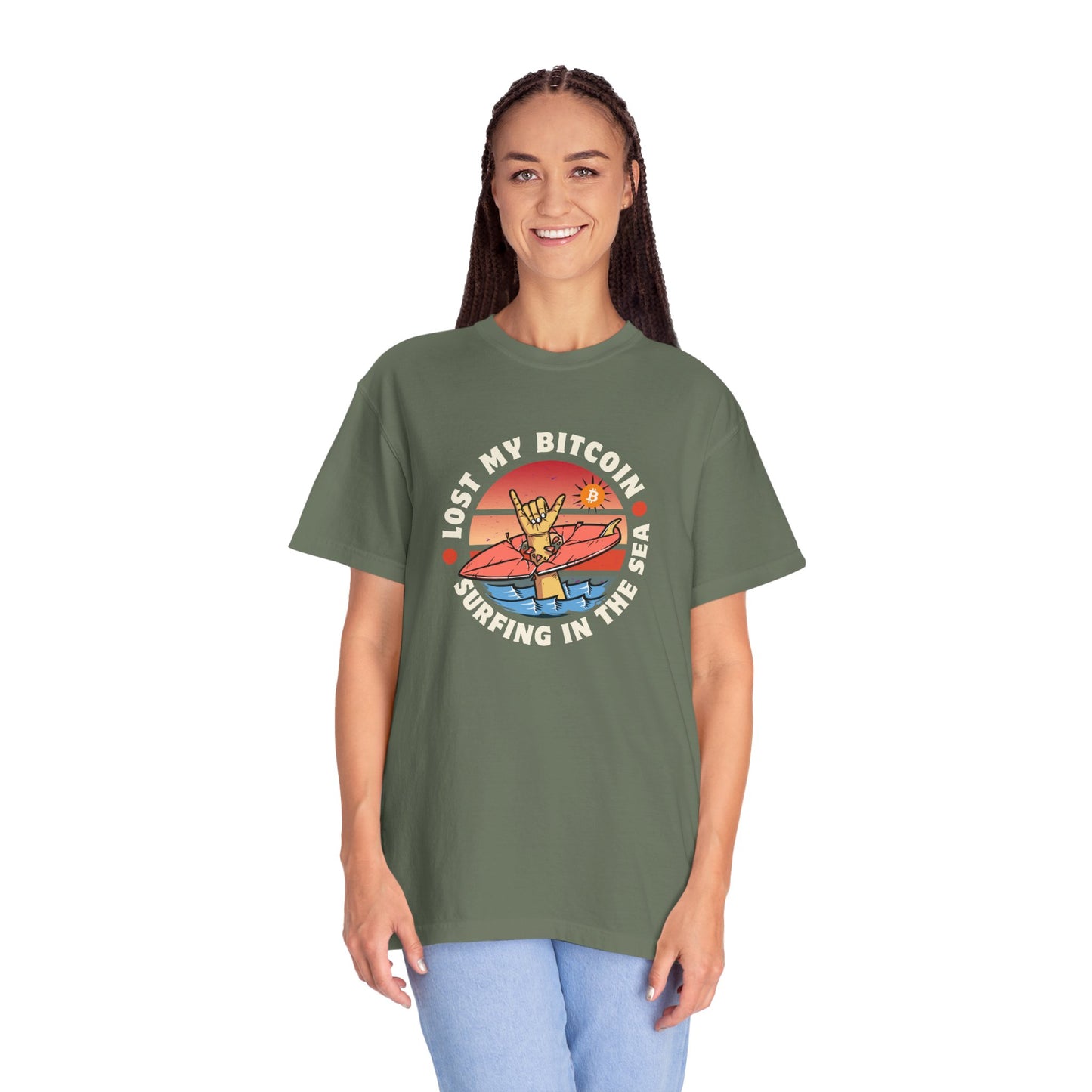 Lost BitcoinLost Bitcoin at Sea 
Introducing the "Comfort Colors 1717" garment-dyed t-shirt from Comfort Colors! Customize it to your heart's content with its 100% ring-spun cotton fabric. The sofT-ShirtPrintifyBlock Style Co